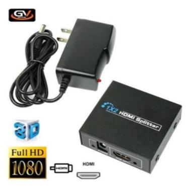 Imagem de Splitter com 1 Entrada Hdmi e 2 Saídas Hdmi 3D Gv - A.R Variedades MT