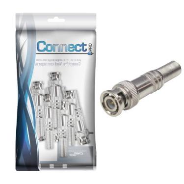 Imagem de 10x Conector Bnc Mola Plug 6mm Cftv - 50 ohms p/ Soldar - CONNECT PRO