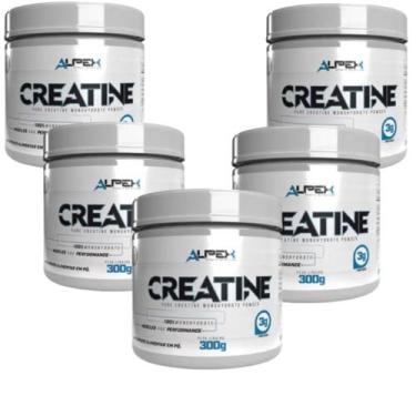 Imagem de Kit 5x Creatina Monohidratada 300g Pura Alpex Nutrition, kit5creaalpex