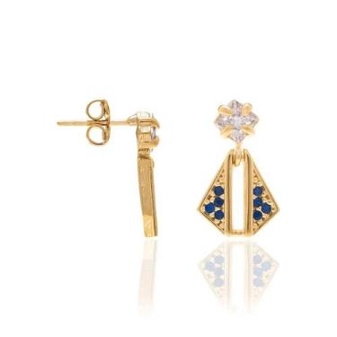 Imagem de Brincos banhado ouro 3x 24k 18k e 22k feminino rommanel religioso noss