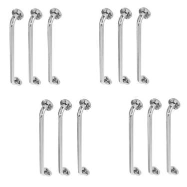 Imagem de Alça de Apoio Inox 40cm Barra Kit 12 Unidades Idoso Banheiro Box Defic