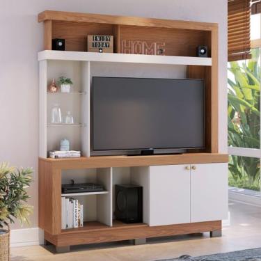 Imagem de Estante para TV Até 50 Polegadas Valença 2 Portas Freijó/Off White - C