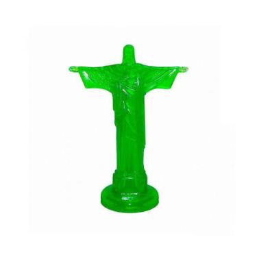Imagem de Cristo Redentor Jesus Cristo Rio De Janeiro Neon Verde - Amor Lindo