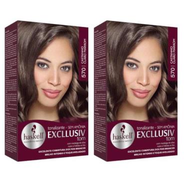 Imagem de Kit 2 TONALIZANTE HASKELL 570 CASTANHO CLARO MARROM