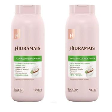 Imagem de kit 2 Creme Loção Corporal Hidramais Agua de coco e Argila verde 500ml