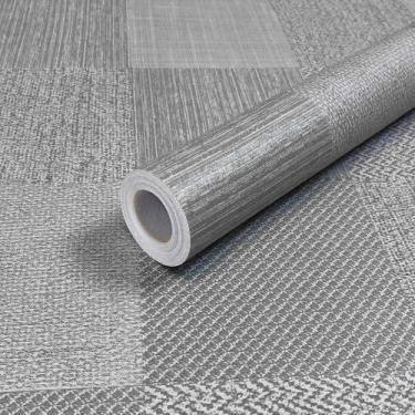 Imagem de Piso Adesivo Vinilico Tons Cinza Quadrado Lavavel Textura 500x60cm - O