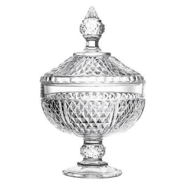 Imagem de Bomboniere de Vidro Com Tampa e Pé Pasabahçe 13, 5 cm - Precinho Justo