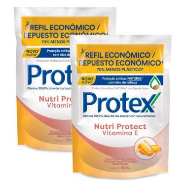 Imagem de Kit 2 Sabonete Líquido Protex Vitamina E Refil com 200ml
