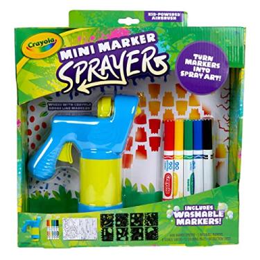 Imagem de Crayola Mini Marker Sprayer, Marker Airbrush Kit, Gift for Kids, 7, 8, 9, 10