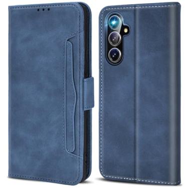 Imagem de Fiyer Capa de couro RFID para Samsung Galaxy S24 Plus 5G 6,7 polegadas, capa com 3+2 compartimentos para cartão e bolso para dinheiro, suporte embutido, capa protetora robusta projetada para Galaxy