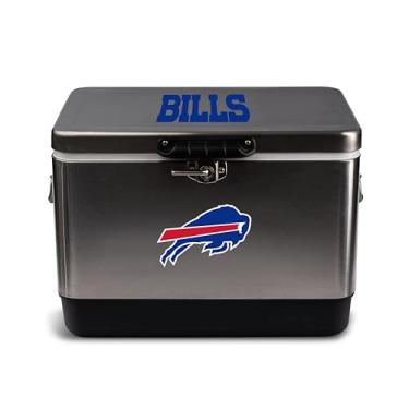 Imagem de The Memory Company | Cooler licenciado de aço inoxidável com logotipo da equipe NFL 29L, Buffalo Bills