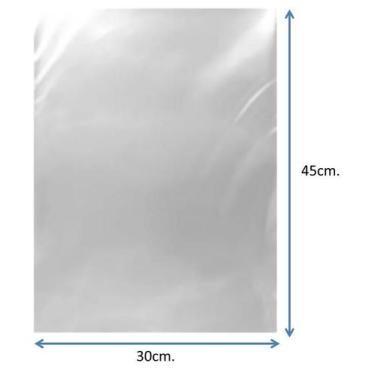 Imagem de Saco plástico transparente brilhoso para embalagem tamanhos diversos P