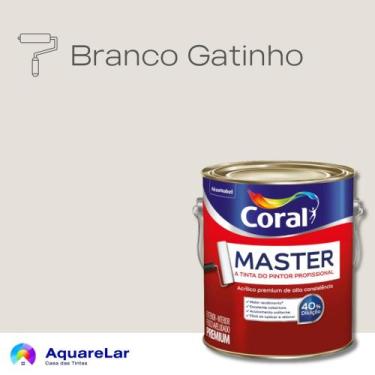 Imagem de Coral Master Fosco 3,2L, BRANCO GATINHO