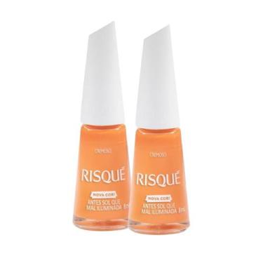Imagem de Kit 2 Esmalte Risqué Cremoso Nova Cor Antes Sol que Mal Iluminada 8ml