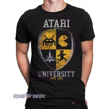 Imagem de Camiseta Atari Game Retrô Camisa Geek Jogos Clássicos Blusa - KING OF 