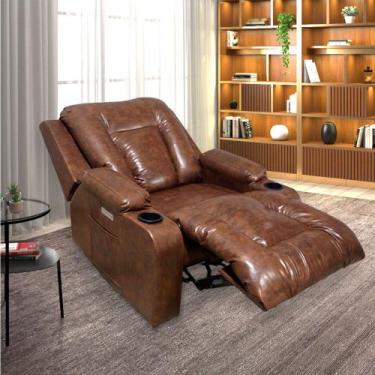 Imagem de Poltrona do Papai Reclinável Sala de Cinema Crihs Elétrica Botão Led P