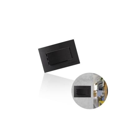 Imagem de Interruptor Paralelo Simples Preto Para Embutir 1 Tecla de 10a 250v Nu