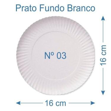 Imagem de 50 Prato de Bolo Salgado Fundo Branco Nº3 - AAZ