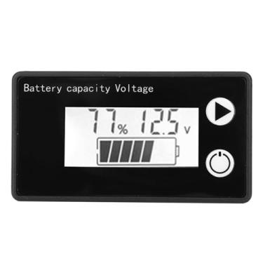 Imagem de Lcd 12v Indicador de Capacidade da Bateria Testador Lítio Universal Display Digital Voltímetro para Vários Tipos de Baterias ((10-100V) branco + alarme)