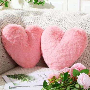 Imagem de Almofada de pelúcia Marsui Fluffy em forma de coração (2 unidades)