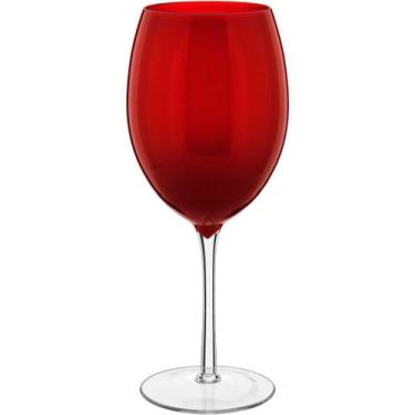 Imagem de Jg.2 Taças p/Água em Vidro Opus Vermelha 590ml Home &amp Co - Home & C