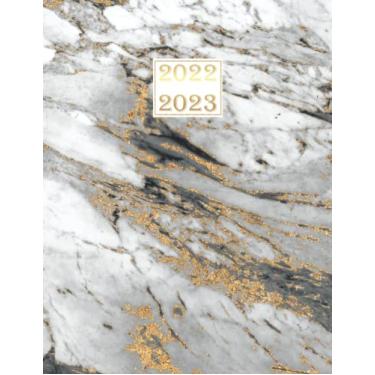 Imagem de 2022-2023 Planner: Achieve Goals & Increase Productivity, Time Management, For Mens, Womens 24 Months, Weekly and Monthly Planner January 2022-December 2023, | Special Gold Marble Cover Edition