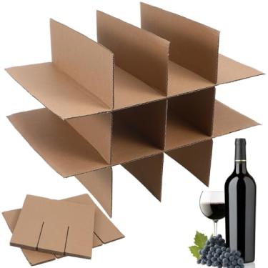 Imagem de Baluue Kits De Divisórias Para Embalar Caixas De Mudança: Caixas De Embalagem Para Mover E Taças De Vinho 4 Conjuntos De Divisórias De Papelão Cabe Em Caixa De 16 X 12 X 12