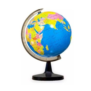 Imagem de Globo Terrestre Escolar Giratório Mesa Mapa Mundi Decoração Médio 23cm