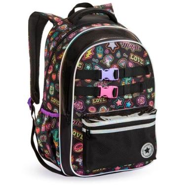 Imagem de Mochila Juvenil Escolar 18L Adolescentes Passeio Espaçosa Reforçada - 