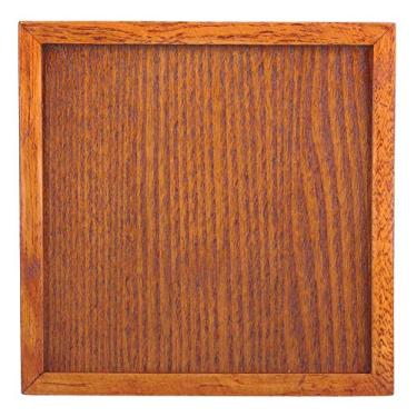 Imagem de Bandeja de chá de Madeira, Design Clássico, Multifuncional, Prato de Servir para Alimentos, Frutas, café, chá, Retângulo, Bandeja de Madeira Com Suave (12.5 * 12.5 * 2)