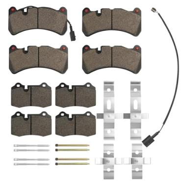 Imagem de Pastilhas de freio dianteiras traseiras compatíveis com Maserati Ghibli S SQ4 Q4 2014-2022 Quattroporte S 2007-2016 Quattroporte Sport Gt 2014-2022 GranTurismo 2008-2018 substitui 980139070 6730055