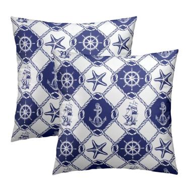 Imagem de Capa de almofada Granbey Summer Anchor Helm Boat 60x60cm
