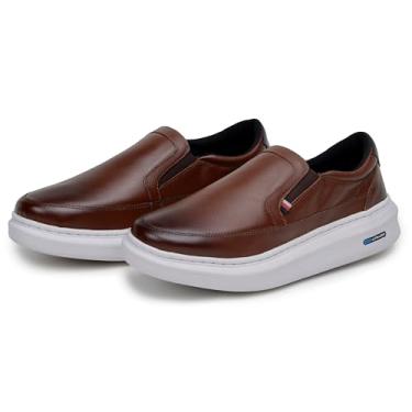 Imagem de Sapatenis Mocassim Masculino Slip On Em Couro 100% Legitimo Tenis Calçar Facil Parra Boots (Havana, BR, Adulto, Numérico, 41)