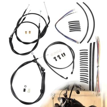 Imagem de TIGERSGATE Kit de cabos Sportster de 40,6 cm para cabide macaco estendido CAN-Bus/fios de seta/embreagem/cabos do acelerador/linha de freio para Harley 2007-2013 não ABS ferro XL XLH 883 1200 50