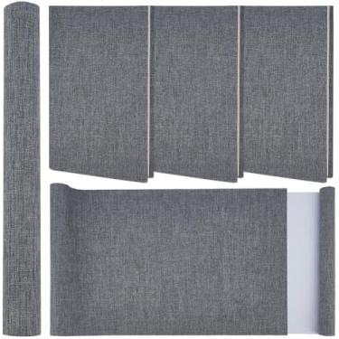 Imagem de CRASPIRE Capa de encadernação de livro cinza de 127 x 29 cm com papel de superfície de tecido A4 a A8 linho poliéster tecido capa para livros álbum scrapbooking arquivo faça você mesmo cobertura