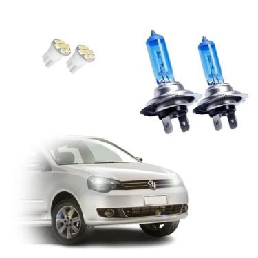 Imagem de Kit de Lâmpadas Halógena Super Branca Farol Baixo H7 para Polo 2007 At