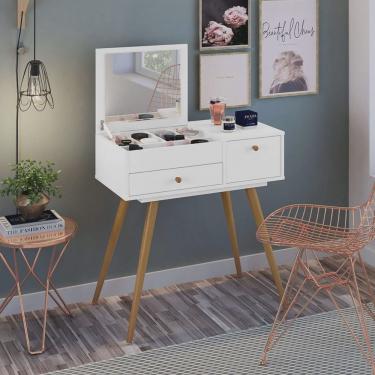 Imagem de Penteadeira Retrô com Espelho Cristal