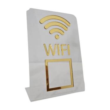 Imagem de Placa Display Acrílico Transparente Wifi - Balcão Restaurante Loja - A