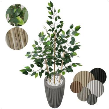Imagem de Bambu da Sorte Artificial Japones Grande com Vaso Decoração - Flor de 