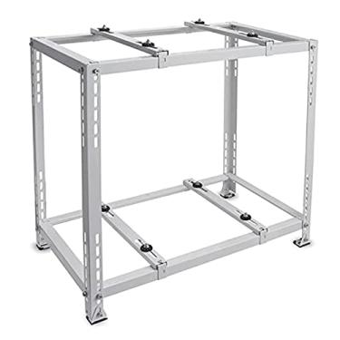 Imagem de Suporte de ar condicionado, mini ar condicionado dividido, unidades externas, suporte de corrente alternada, base de bomba de calor, suporte de chão de dois níveis resistentes com absorção de choque