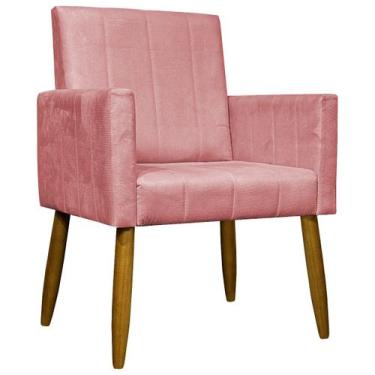 Imagem de Poltrona Para Sala Decorativa Manicure Recepção Consultório Luxo Refor