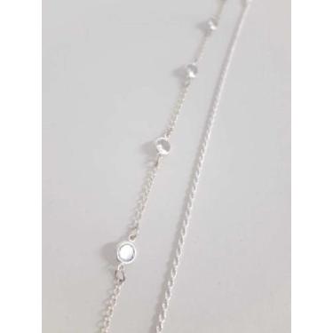Imagem de Conj. 2 Pulseira Prata 925 Ponto Luz E Cordão Baiano - Lojas La&Ny, 18