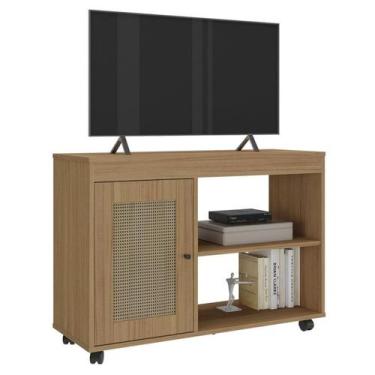 Imagem de Rack Para TV 42 Pol 1P 91 cm Com Rodízios Carvalho ARLY - Milani Store
