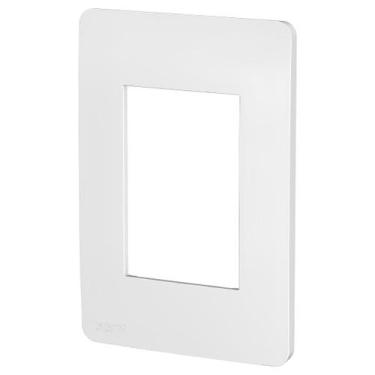 Imagem de Placa 4X2 3 Postos Gamma Prata Orion S730103274 Schneider