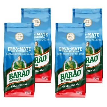 Imagem de 4 Erva Mate Chimarrão BARÃO ARGENTINA Export Descansada 500g - Barão d
