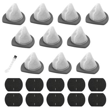 Imagem de Pacote com 10 peças de substituição de filtro de vácuo 2033 serve para peças de aspirador de pó leve sem saco Bissell Featherweight Stick, 2033, 20331, 20333, 20334, 20336, 20339, 2033M, 10 filtros de