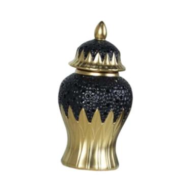 Imagem de Bothyi Vaso de jarra de gengibre de cerâmica com tampa de tampa de decoração de decoração de casa