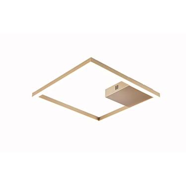 Imagem de Plafon de sobrepor tec dourado e branco (c)40cm (l)40cm (a)4cm 1x30w 3000k 1790lm