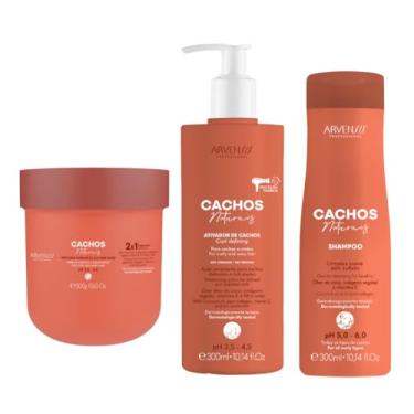 Imagem de Arvensis Vegan Professional, Kit Máscara 2x1, Ativador e Shampoo Cachos Arvensis
