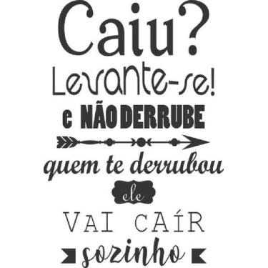 Imagem de Adesivo Decorativo de Parede Frase Caiu Levante-Se! - Gaudesivos